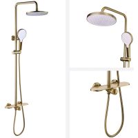 Душевая система Bronze de Luxe Icon 80112CG Золото матовое — фото 6, Душевые системы