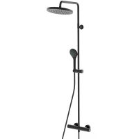 Душевая система Bossini Elios L10172.073 Черная матовая — фото 1, Душевые стойки