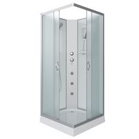 Душевая кабина Niagara Classic NG-1101-14BKG (90х90х200) низкий поддон(13см),стекло матовое,3 места  — фото 1, Душевые кабины