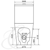 Унитаз компакт Caprigo Style S-1213 с бачком и сиденьем Микролифт — фото 2, Унитазы