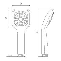 Ручной душ Melodia della vita Luxe MKP26111BL Хром — фото 2, Лейки для душа