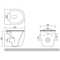 Унитаз Maretti Elena EA10PBM67-844 подвесной с сиденьем Микролифт — фото 2, Подвесные унитазы