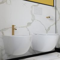 Комплект унитаза с инсталляцией Aqueduto Cone AQDS035T с сиденьем Микролифт и Белой глянцевой клавиш — фото 29, Комплекты унитаз + инсталляция