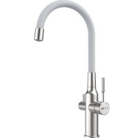 Смеситель для кухни Lemark Expert LM5083S-White Хром Белый — фото 1, Смесители для кухни