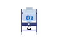 Инсталляция для подвесного унитаза с верхней кнопкой смыва Aquatek INS-0000018 , 800*500*150 мм, +зв — фото 1, Инсталляции для унитазов