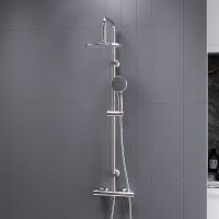 Душевая система Dorff Futura D0710400 с термостатом Хром — фото 8, Душевые стойки