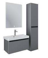 Тумба Luxury, 70 см, подвесная, 1 ящик, серый базальт — фото 3, Тумбы под раковину