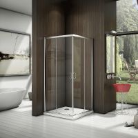 Душевой уголок Good Door Neo CR-100-C-CH 100х100 профиль Хром стекло прозрачное — фото 1, Квадратные душевые уголки