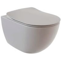 Товар: Унитаз Creavit Free FE322-11CG00E-0000 подвесной Холодный серый матовый без сиденья - фото 1 Унитаз Creavit Free FE322-11CG00E-0000 подвесной Холодный серый матовый без сиденья — фото 1, Подвесные унитазы