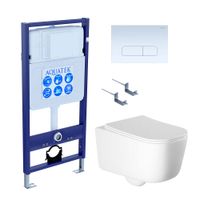 Комплект AQUATEK ЛУГАНО-013 4в1 (рама AQUATEK Standard INS-0000012+ кркпеж KKI-0000002+клавиша KDI-0 — фото 1, Комплекты унитаз + инсталляция