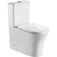 Унитаз компакт CeramaLux 1219A с бачком и сиденьем Микролифт — фото 1, Напольные унитазы