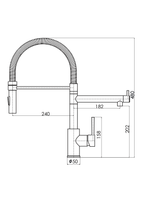 Florentina Смеситель "СТЕЛЛА" FL, хром  (STELLA FL, Chrome) — фото 1, Смесители для кухни