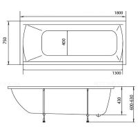 Товар: Акриловая ванна Creto Modalia 180х75 9-18075 без гидромассажа - фото 2 Акриловая ванна Creto Modalia 180х75 9-18075 без гидромассажа — фото 2, Ванны