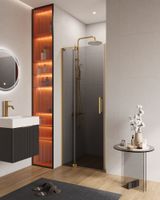 Душевая дверь в нишу CEZARES SLIDER-B-1-70/80-GRIGIO-BORO — фото 1, Душевые двери в нишу