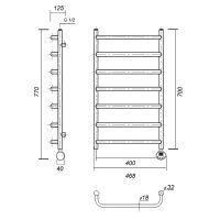 Товар: Электрический полотенцесушитель Domoterm Стефано П7 400x700 ER Хром - фото 3 Электрический полотенцесушитель Domoterm Стефано П7 400x700 ER Хром — фото 3, Электрические полотенцесушители