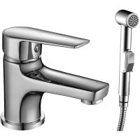 Смеситель для раковины Rossinka S35-15 с гигиеническим душем Хром — фото 1, Смесители для раковины