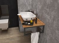 Столешница под раковину 1MarKa Grunge Loft 70 Ц0000015936 Дуб Вотан — фото 4, Столешницы под раковину