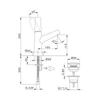 Товар: Смеситель для раковины Cisal Vita VI00051421 Хром - фото 2 Смеситель для раковины Cisal Vita VI00051421 Хром — фото 2, Смесители для раковины