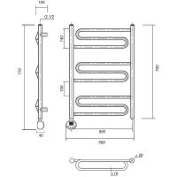 Товар: Электрический полотенцесушитель Domoterm Офелия П9 500x700 АБР EL Античная бронза - фото 2 Электрический полотенцесушитель Domoterm Офелия П9 500x700 АБР EL Античная бронза — фото 2, Электрические полотенцесушители