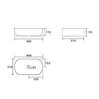 Раковина-чаша Point Виктория 46 Белая арт-PN43062 — фото 3, Раковины накладные