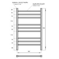 Товар: Полотенцесушитель электрический Point Веста PN70758B П9 500x800, диммер слева, черный - фото 2 Полотенцесушитель электрический Point Веста PN70758B П9 500x800, диммер слева, черный — фото 2, Электрические полотенцесушители
