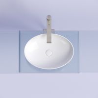 Раковина-чаша Ceramicanova Element 50 CN6056 Белая глянцевая — фото 21, Раковины накладные