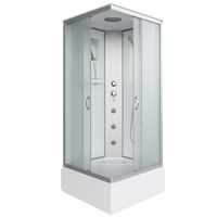 Душевая кабина Niagara Classic NG-1108-14G (90х90х215) средний поддон(26см),стекло матовое,4 места с — фото 1, Душевые кабины