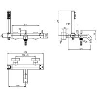 Смеситель для ванны Bossini Teo Хром арт-Z00723.030 — фото 2, Смеситель для ванны