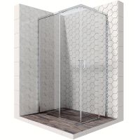 Душевой уголок Ambassador Queen 120х80 11011106L профиль Хром стекло прозрачное — фото 1, Душевые уголки