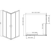 Товар: Душевой уголок Azario Milton 100x100 AZ-ND1142 1000 Black профиль Черный стекло прозрачное - фото 2 Душевой уголок Azario Milton 100x100 AZ-ND1142 1000 Black профиль Черный стекло прозрачное — фото 2, Квадратные душевые уголки