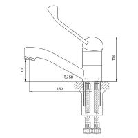 Смеситель для кухни Melodia della vita Medico MDV40810 Хром — фото 2, Смесители для кухни