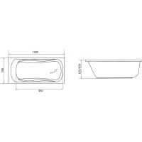 Акриловая ванна 1MarKa Classic 150х70 01кл1570 А без гидромассажа — фото 2, Акриловые ванны