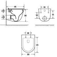 Товар: Унитаз AQUAme AQM2005 подвесной Белый глянец с сиденьем Микролифт - фото 4 Унитаз AQUAme AQM2005 подвесной Белый глянец с сиденьем Микролифт — фото 4, Подвесные унитазы