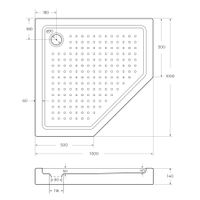 Акриловый поддон CEZARES TRAY-A-P-100-15-W — фото 3, Акриловые душевые поддоны