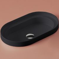 Раковина Artceram Fuori 60 TFL033 17 00 Черная матовая — фото 1, Раковины встраиваемые сверху