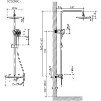 Товар: Душевая система Sancos Game SC3002CH с термостатом Хром - фото 6 Душевая система Sancos Game SC3002CH с термостатом Хром — фото 6, Душевые системы