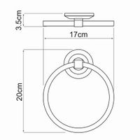 Аксесс Rhein K-6260O Держатель полотенец кольцо (блистер), хром, WasserKRAFT — фото 4, Комплектующие для туалета