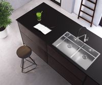 Товар: Мойка для кухни NOX 80 BRS 762x440x200 в комплекте с интегрированным сифоном - фото 2 Мойка для кухни NOX 80 BRS 762x440x200 в комплекте с интегрированным сифоном — фото 2, Кухонные мойки