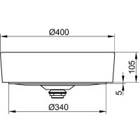 Раковина-чаша Keuco Stageline 40 32880570400 Черная — фото 2, Раковины накладные