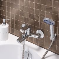 Смеситель для ванны Ростовская Мануфактура Сантехники SL132-009E Хром — фото 3, Для душа и ванны