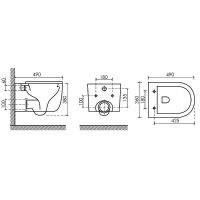 Товар: Унитаз Ceramicanova Ulma Rimless CN4006MB подвесной Черный матовый с сиденьем Микролифт - фото 2 Унитаз Ceramicanova Ulma Rimless CN4006MB подвесной Черный матовый с сиденьем Микролифт — фото 2, Подвесные унитазы