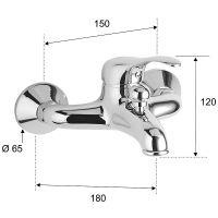 Товар: Смеситель для ванны Remer Musa M05 Хром - фото 2 Смеситель для ванны Remer Musa M05 Хром — фото 2, Для душа и ванны