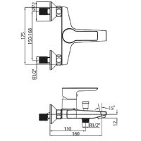 Товар: Смеситель для ванны Laparet Alamera N2032929LPT Черный - фото 2 Смеситель для ванны Laparet Alamera N2032929LPT Черный — фото 2, Для душа и ванны