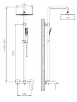 Товар: Душевая система ESKO ST200Black Черная матовая - фото 3 Душевая система ESKO ST200Black Черная матовая — фото 3, Душевые системы