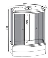 Товар: Душевой бокс Parly Classic 170х215 7979 профиль Хром стекло тонированное арт-CNE170 - фото 2 Душевой бокс Parly Classic 170х215 7979 профиль Хром стекло тонированное арт-CNE170 — фото 2, Душевые боксы