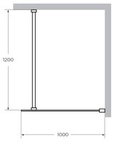 Душевая перегородка CEZARES LIBERTA-L-1-100-120-GR-Cr — фото 3, Душевые перегородки
