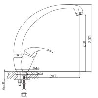 Смеситель для кухни Haiba Хром арт-HB4115 — фото 2, Смесители для кухни