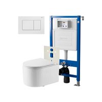 Сет: Система инсталляции Point, Клавиша Ника, белая, PN44081W + Унитаз Деметра PN41121 арт-PN48286W — фото 1, Комплекты унитаз + инсталляция