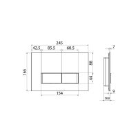 Клавиша смыва Iddis Uniglass UNG10GBi77 Черная — фото 2, Кнопки смыва