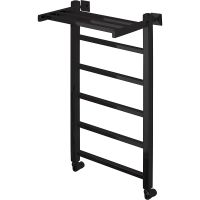 Водяной полотенцесушитель Comfysan Marte-K W-6 80x40 012601 с полкой Черный матовый — фото 1, Водяные полотенцесушители